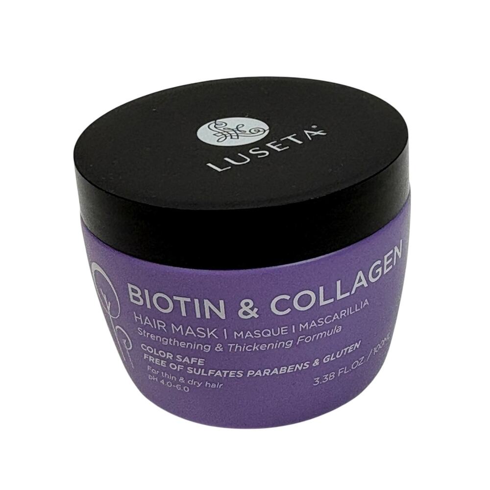 NEW Luseta Biotin & Collagen Hair Mask 3.38oz Sealed Thickening Strengthening